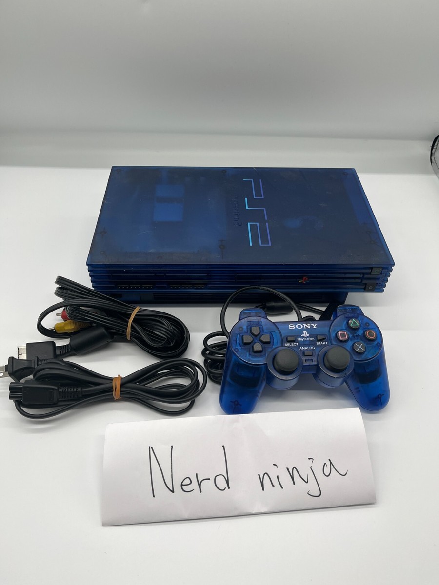 PS2 PlayStation 2 Ocean Blue Console Limited Color Japanese PS2 PlayStation 2 Ocean Blue Console Limited Color Japanese