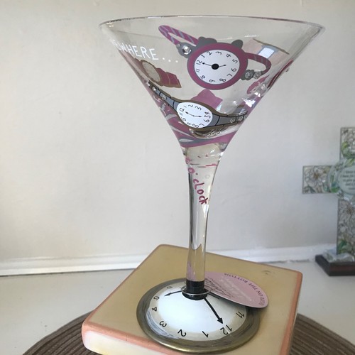 S BARBARA DESIGN LOLITA LOVE MY MARTINI Glas 5:00 Somewhere Strass Neu Etikett - Bild 5 von 9