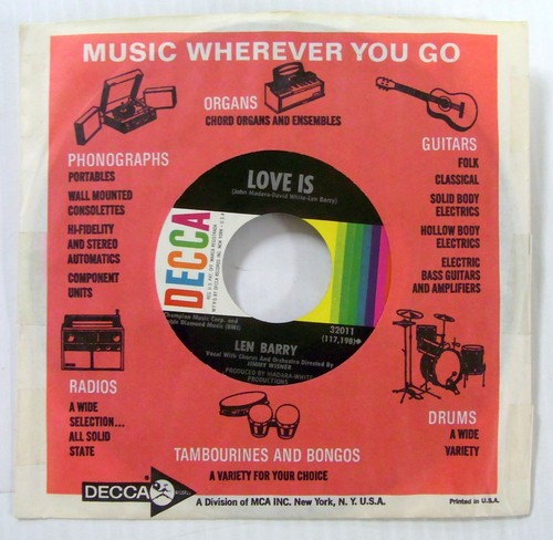 LEN BARRY 45 I Struck It Rich Love Is DECCA 1966 Soul VG++ - Imagen 1 de 3