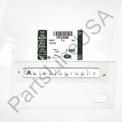 Genuine Land Rover Autobiography Plate Range Rover 2022+ Silver