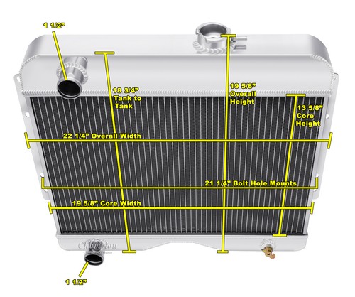 3 Row Advanced Champion Radiator for 1946 - 1964 Willys - Bild 1 von 7