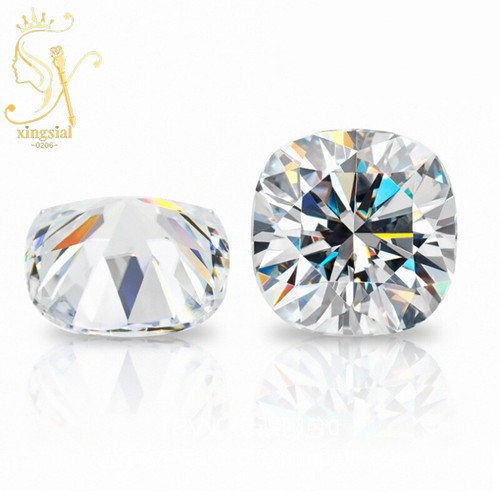 Yellow Color Moissanite Loose Stone Cushion Cut Gemstones With GRA Certificate - Picture 17 of 18