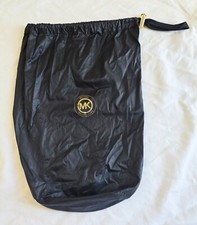 Black Michael Kors Nylon Dust Cinch Bag Gold Closure Logo