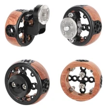 Wooden Handgrip Side Handle Left/Right Hand Round for Video Rig Kit Camera Cage