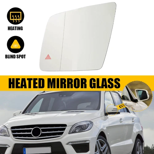 Left Driver Side Mirror Glass with Heated & Blind Spot For Mercedes-Benz W166