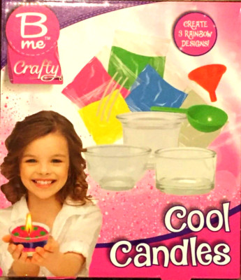 BMe Crafty Cool Candles - Create 3 Rainbow designs - New