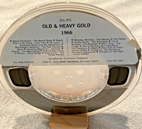 Old & Heavy Gold - 1966 Reel to Reel Tape - 3 3/4, 7' Economic Consultants, Inc - Picture 5 of 6