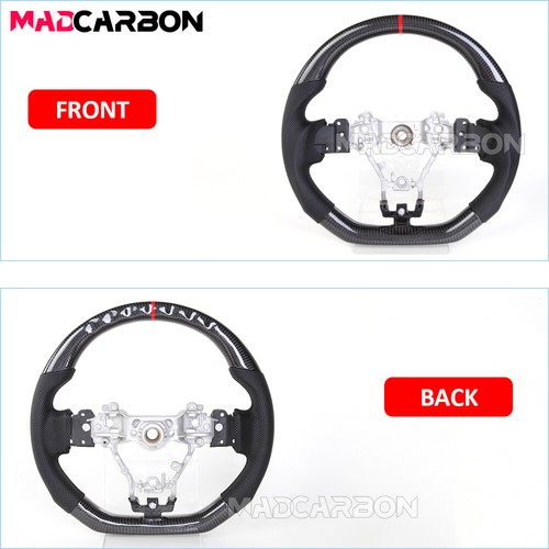 Volante fondo piatto in vera fibra di carbonio per Subaru Levor WRX STI - Foto 4 di 13