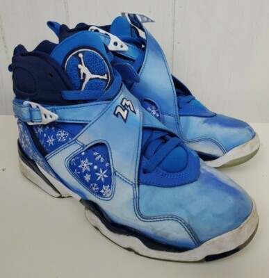 Nike Jordan 8 Retro Snow Blizzard GS Size 6Y Boys Blue white Print Youth | eBay