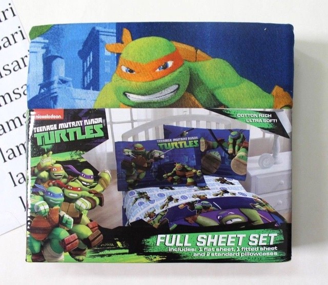 Nickelodeon Teenage Mutant Ninja Turtles Full Sheet Set 4pc Teenage Mutant Ninja Turtle Tmnt 4 Piece Sheet Set Size Full Multicolors