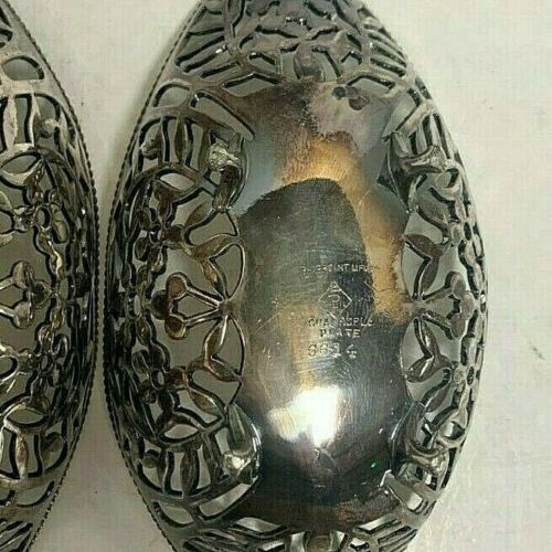 PAIRPOINT QUADRUPLE SILVER PLATE SET OF 2 SMALL BASKETS - Picture 4 of 4