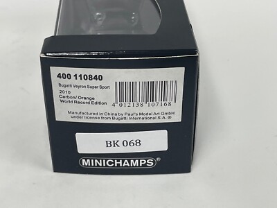 1/43 Minichamps Bugatti Veyron Super Sport Carbon / Orange