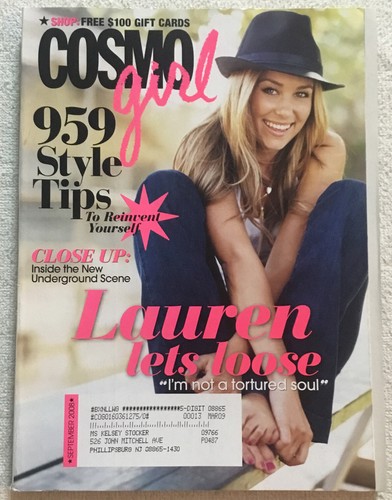 Cosmo Girl Magazine October 2008 Lauren Conrad, Avril Lavigne, Emma Stone - Picture 2 of 13