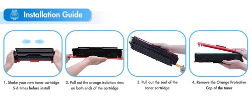 206X Toner Cartridges 4 Pack High Yield: MFP M283cdw M255dw M283fdw 206A Set Com - Picture 14 of 17