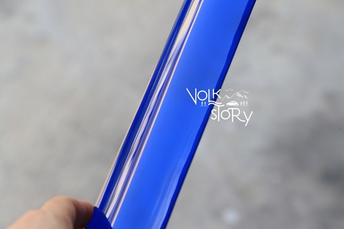 VW CLASSIC Late BUS 1968-79 WINDOW VENT SHADES RAIN VISOR GUARD ACRYLIC / BLUE - Picture 4 of 7