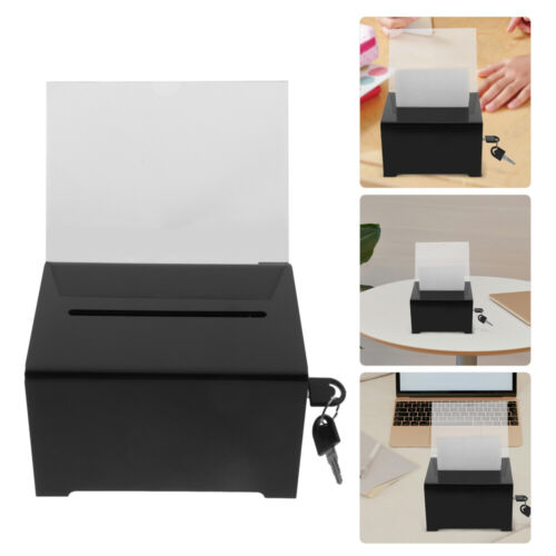 Voting Box with Lock Donation Box for Fundraising Suggestion Box Ballot Comment