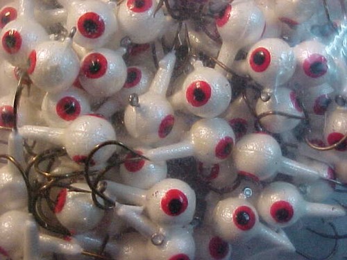 100 NEW FLOATING JIG HEADS 1/4 SIZE 2 HOOKS JIGS fishing white - Picture 3 of 3