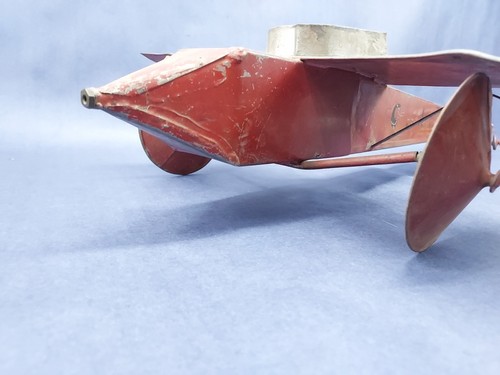 Vintage Metal Airplane 34" Wall Art Folk Art Wall Hanger - Picture 10 of 10