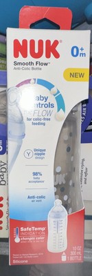 NUK Smooth Flow Anti Colic Baby Bottle 10 oz Polka Dot Baby NEW
