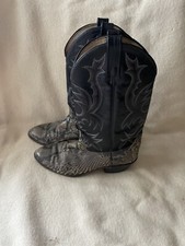 Dan Post Made in USA Real SnakeSkin Gold Boots Sz 8.5 Men's Leather Boots
