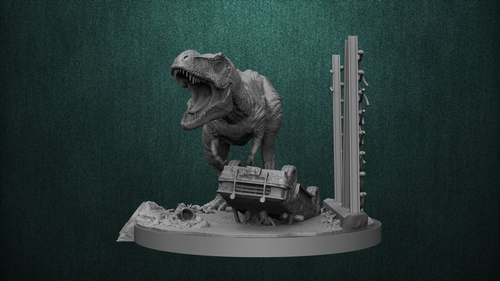65mm - 165mm 3D Print Model Kit Jurassic Park T-Rex Miniature Movie Unpainted - Picture 4 of 12
