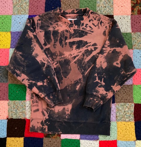 Sudadera Blanqueadora Adulto Mediana M Blanqueada Lavado Tinte Envejecido Pullover Negro - Imagen 3 de 22