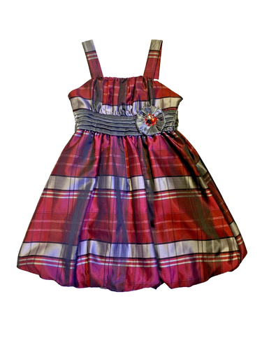 Rare Editions Girls Size 7 Red Black Silver Bubble Holiday Dress FREE S&H - Picture 9 of 11