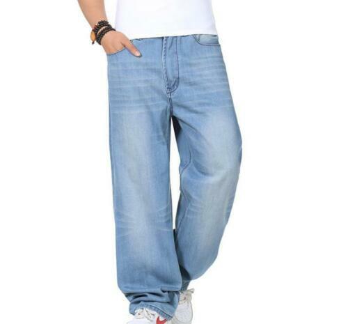 Blue Mens Denim Jeans HIP HOP Loose 
