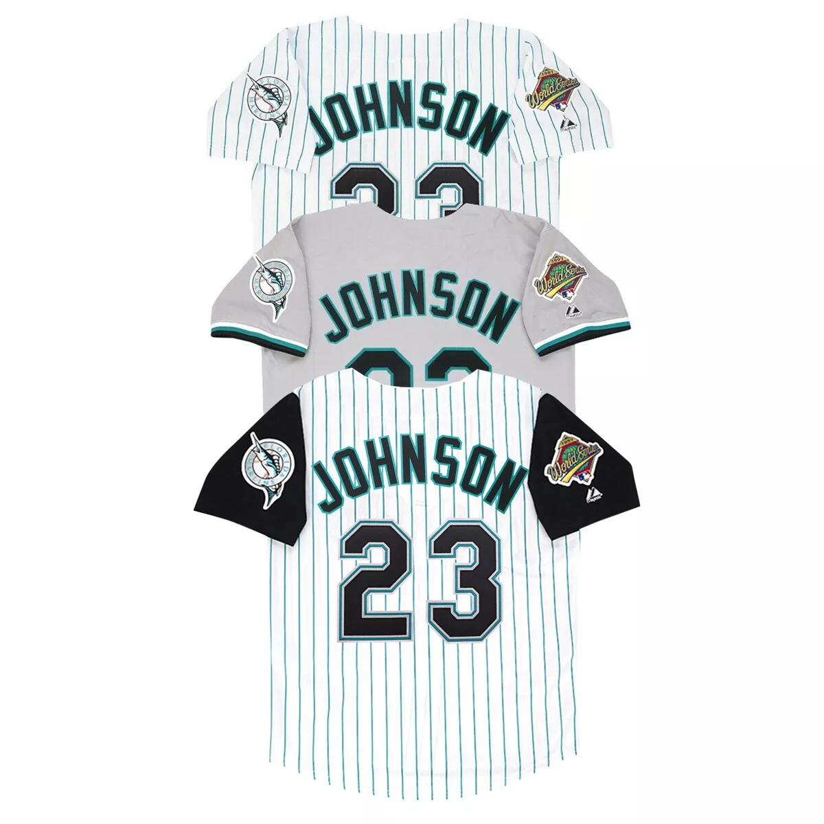 Charles Johnson 1997 Florida Marlins Home Road Alt World Series Jersey Men  S-3XL