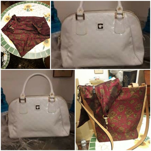 2 BORSE DONNA: 1 GHERARDINI BIANCA, LUCIDA e 1 TRACOLLA PELLE, SETA E  FOULARD | eBay