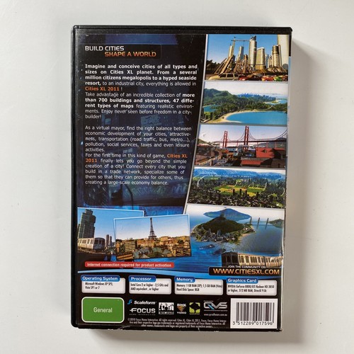 Cities XL 2011 (2010) PC CD ROM Computer Video Game, City Building RPG SIM - Picture 2 of 6