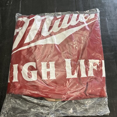 MILLER High Life Beer Blow Up Inflatable Cross Logo Hanging Bar Sign 90s Vintage