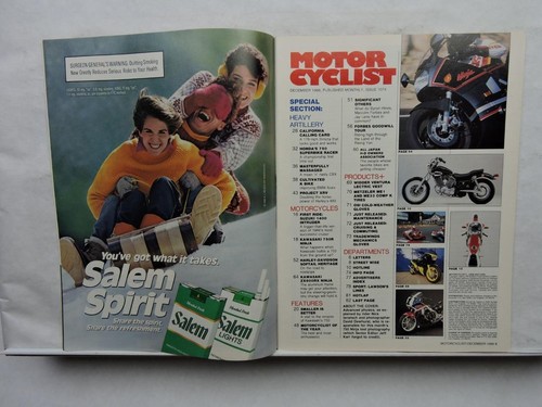 December 1986 Motorcyclist Magazine Kawasaki 750 Ninja Yamaha FZR1000 B11636 - Picture 2 of 8