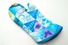 Quilted Fabric Oven Mitt with Vibrant and Colorful Triangle Print