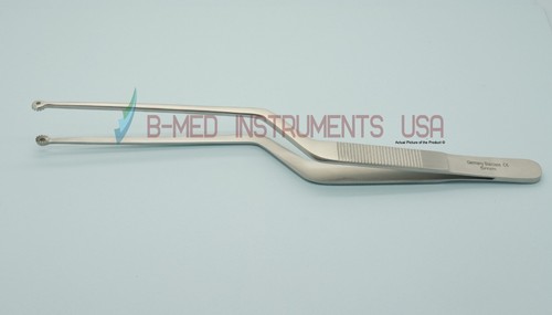 Pinza di presa tumore a baionetta grado O Yasargil 8" 7mm seghettata neuro/spina dentellata - Foto 3 di 8