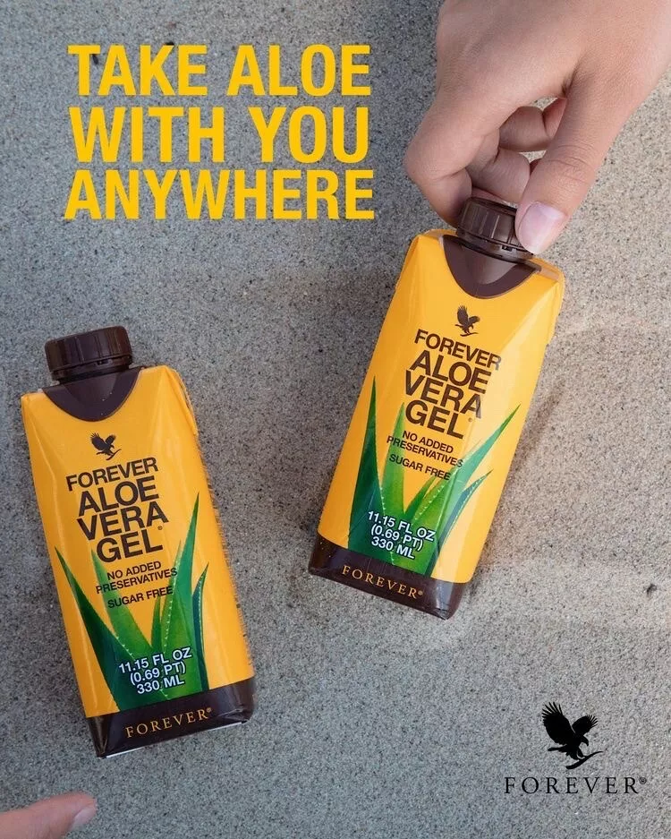 (12 FOREVER ALOE VERA GEL DRINK MINI) ~ 0.33ML EA ~ SUGAR-FREE ~ FREE SHIPPING - Image 3 of 4