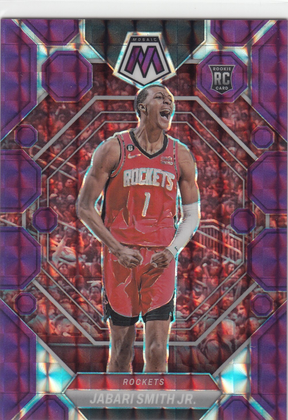 #/99  Jabari Smith Jr  SP RC ▪ 2022-23 Mosaic  PURPLE Prizm #239   Rookie