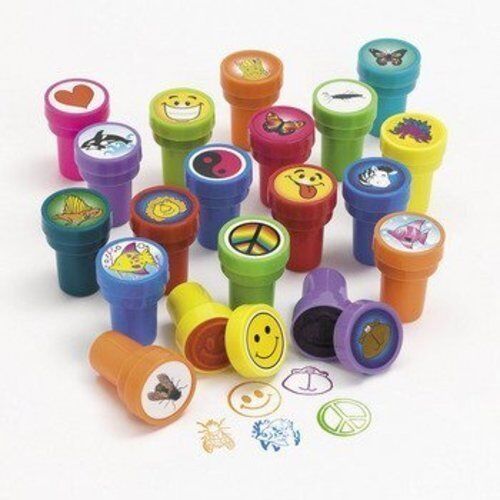100 francobolli assortiti NY TOYZ® alta qualità per bambini - #1 plastica lavabile autoinchiostro - Foto 2 di 3