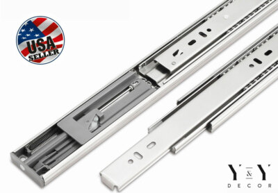 Soft Close Full Extension Drawer Slides Ball Bearing Side or Rear Mount