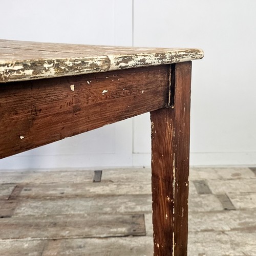 Small Victorian Pine Farmhouse Table | Rustic Kitchen Table | 19th Century Table - Picture 2 of 10