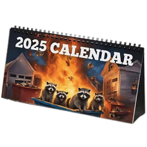 Raccoons 2025 Wall Calendar 12 Month Thick & Sturdy Paper Giftable Calendar 2025 - Picture 4 of 14