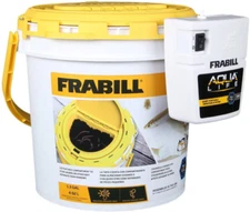 NEW FRABILL 4823 1.3 GALLON DUAL FISH BAIT BUCKET WITH CLIP-ON AERATOR 14331 