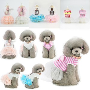 Small-Pet-Puppy-Dress-Dog-Cat-Lace-Skirt-Princess-Summer-Spring-Stripe-Clothes