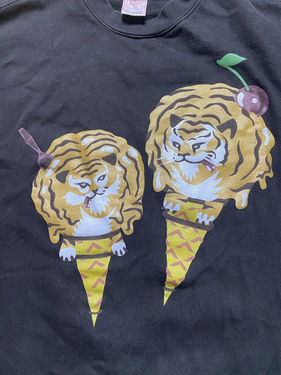 ICECREAM CONES TIGER OPEN SHIRT ＆PANTS RARE BBC Tiger Ice Cream Cone Sweatshirt Mens Small Medium