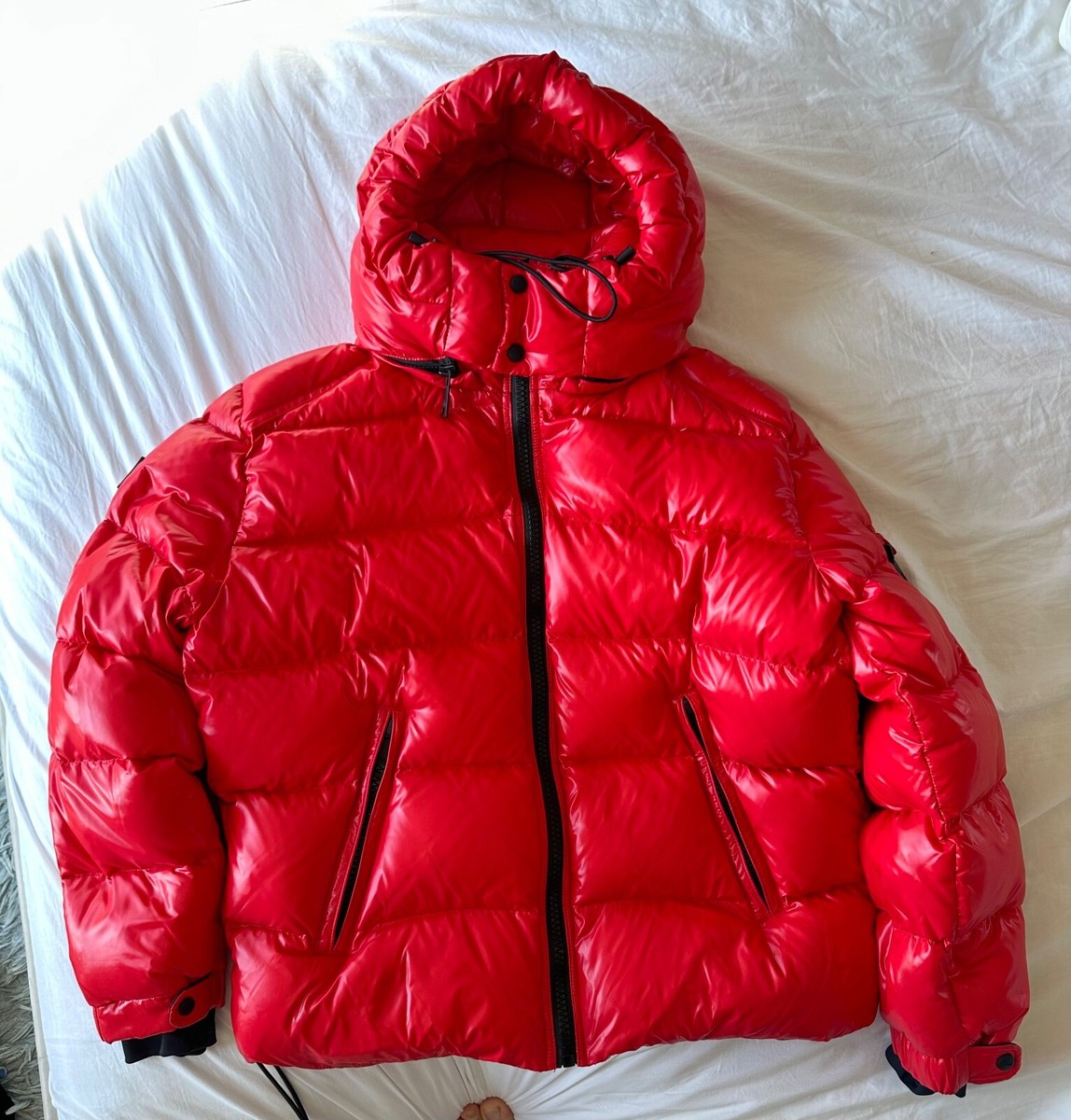 AUTHENTIC MENS NEW YORK GLACIER DOWN PUFFER JACKET RED XL