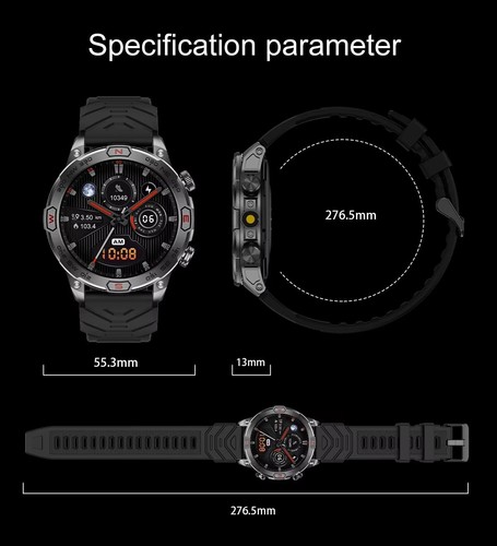Military GPS Smart Watch Men AMOLED HD Screen Heart Rate Blood Pressure Bluetoot - 第 16/23 張圖片