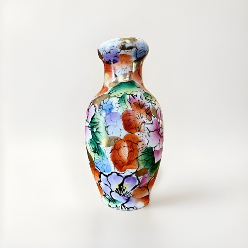 1920er chinesische Export handbemalte Mini Porzellan Vase mit gold vergoldeten Details 4" - Bild 11 von 12