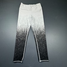 Evolution And Creation Leggings Women s M Gray White Ombre Stretch Yoga Pants