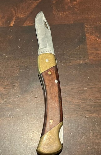 SCHRADE  Knife Made In USA LB7 Lockback Smooth Wood Handles Notes. S - Picture 11 of 13