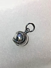 Wildthings Sterling Silver Baseball Pendant/Charm